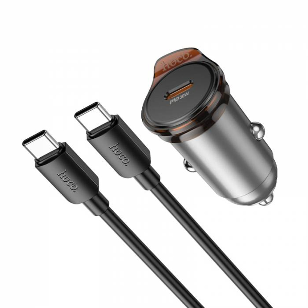 Автомобильное зарядное устройство для Type-C Hoco NZ16 PD30W (grey)