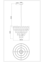 Каскадная люстра Divinare ROSIE 3511/17 LM-8, 8хE14