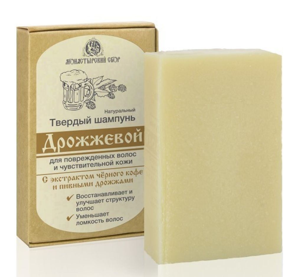 Твердый шампунь «Дрожжевой» 80 гр (Kleona)