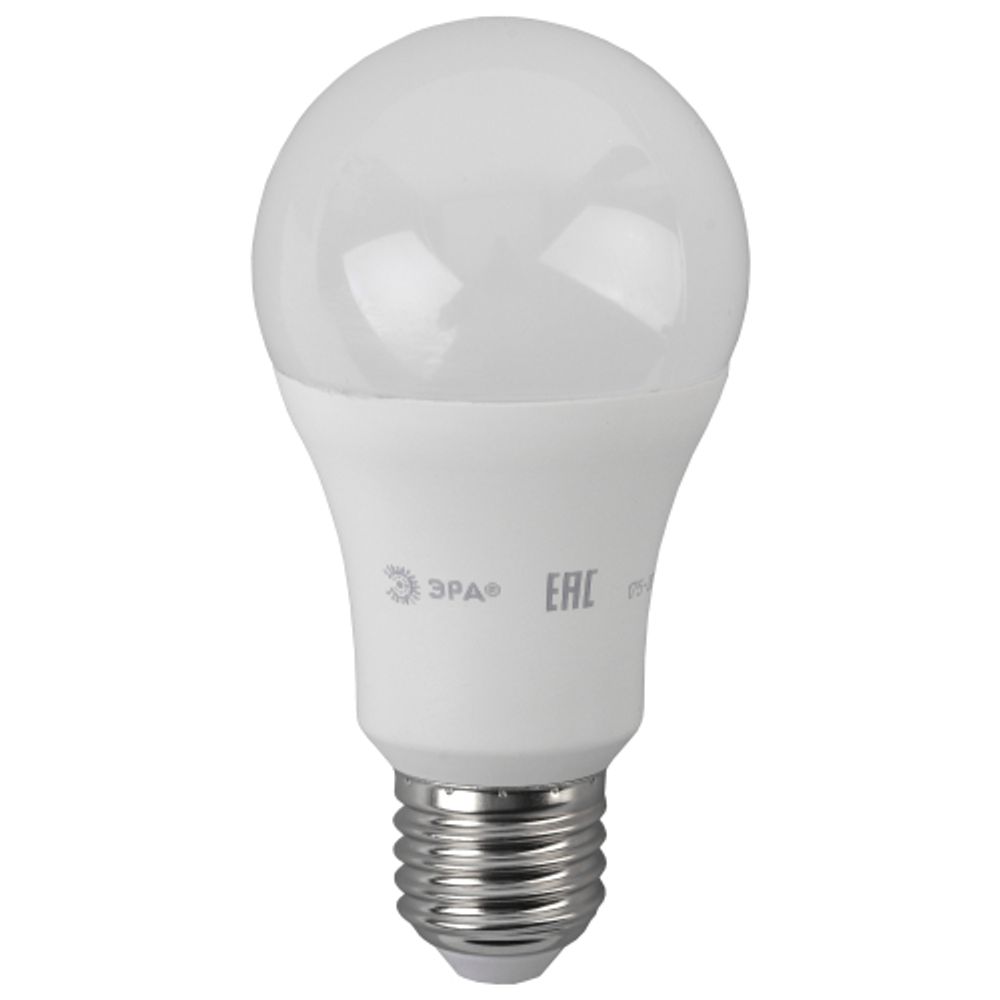 Лампа светодиодная ЭРА STD LED A60-17W-827-E27 17Вт груша теплый белый свет Е27 | Лампы cветодиодные Груша (A)