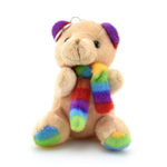 Игрушка мягкая брелок Медведь в шарфике, 4 микс, 8,5 см
