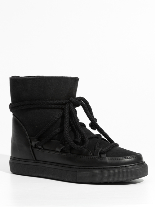 Высокие комбинированные кеды INUIKII Sneaker Classic Black на меху