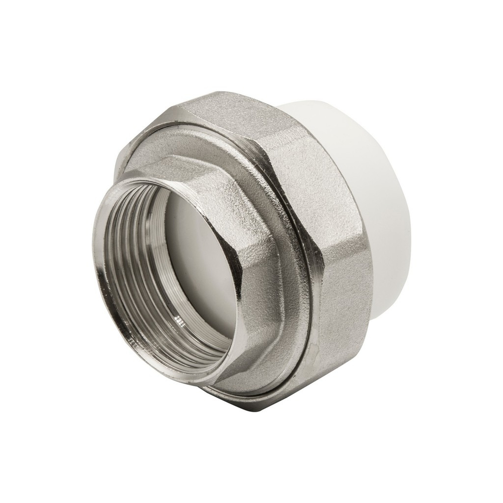 Муфта комб. разъемная, вн 40х1 1/4" EVER® БЕЛЫЙ штрихкод (Россия)