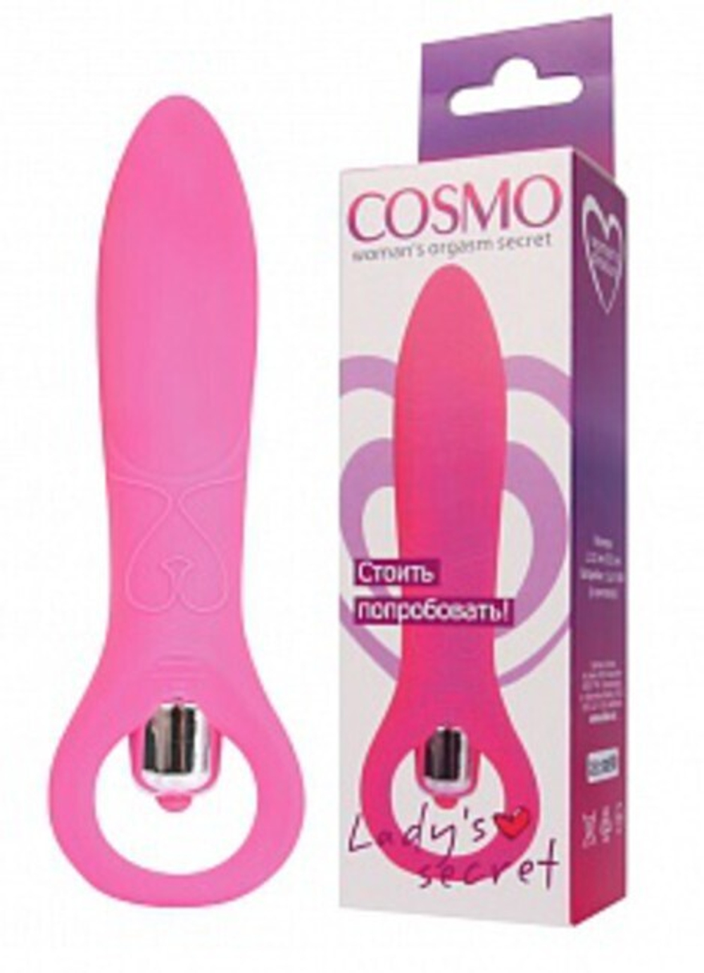 Мини-вибратор для девушек Cosmo (11 см , розовый ) (Цвет: розовый)
