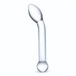 Прозрачный стеклянный фаллос для точки G Slimline G-Spot - 20 см. (Цвет: прозрачный)
