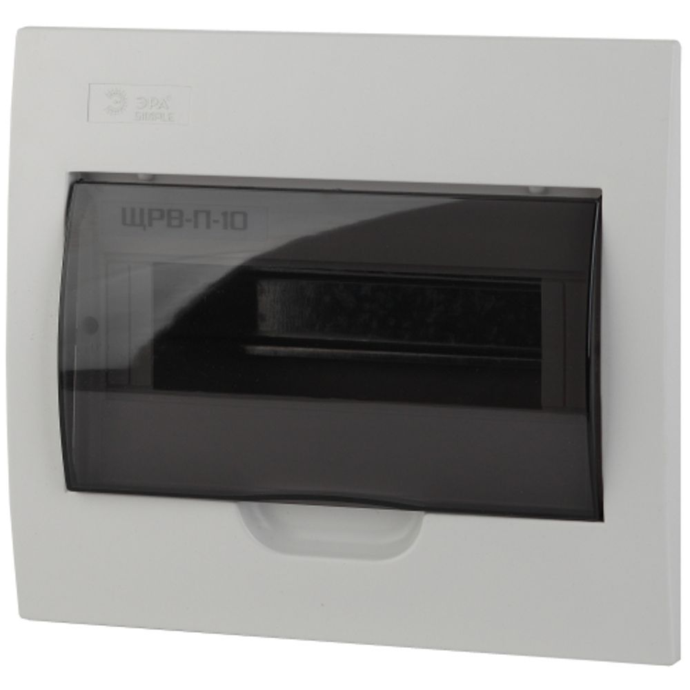 Корпус пластиковый встраиваемый ЭРА SIMPLE ЩРВ-П-10 IP41 прозрачная крышка белый | Корпуса пластиковые распределительные