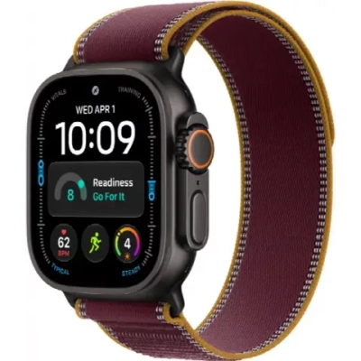Смарт-часы Apple Watch Ultra 4 49 mm, Black Titanium case | ремешок Trail Loop | Burgundy, S/M