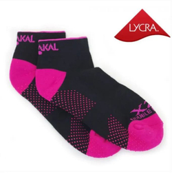 Karakal X2+ SPORTS TRAINER SOCKS X1 SIZE UK 3-7 EUR 36-40 Black/Pinc