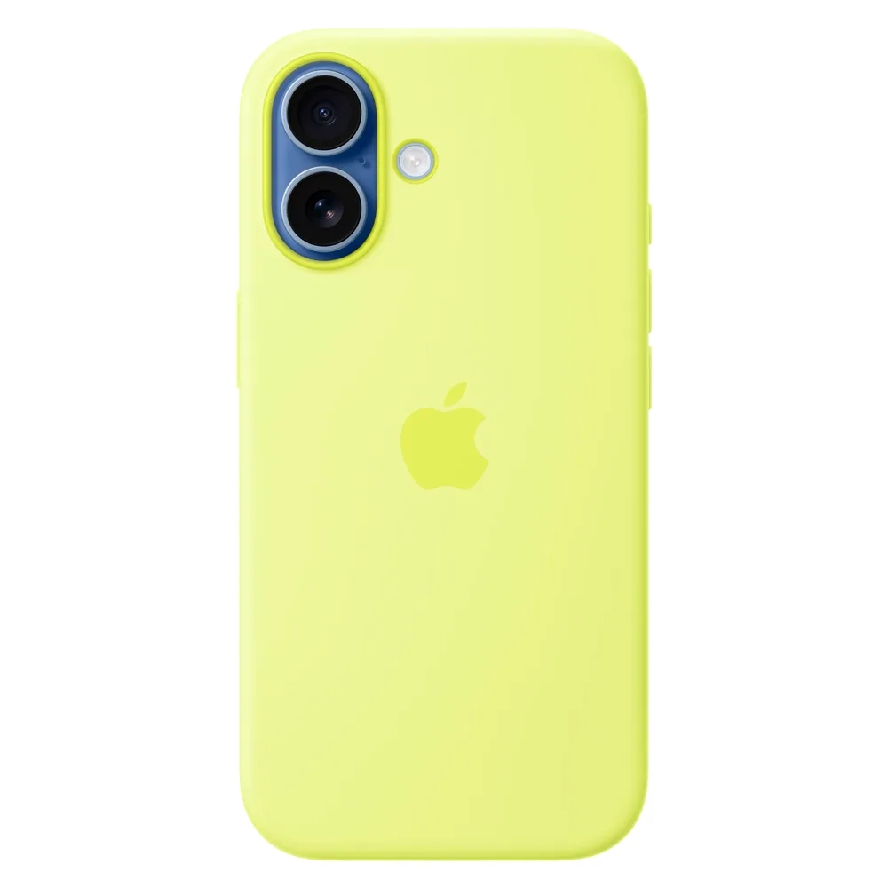 Силиконовый чехол Apple Silicone Case with MagSafe для iPhone 17, Neon Yellow