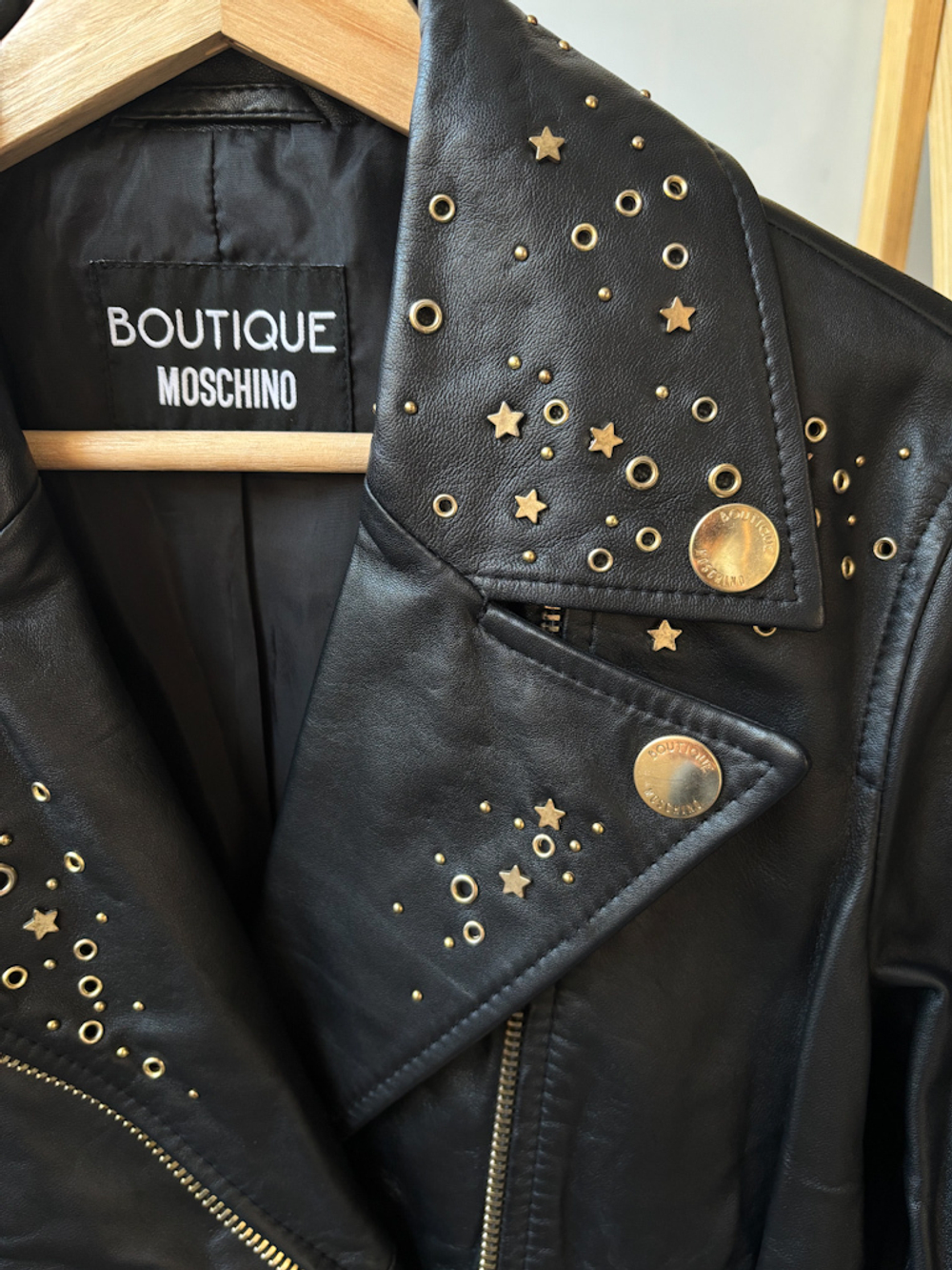 Кожаная куртка Moschino, S
