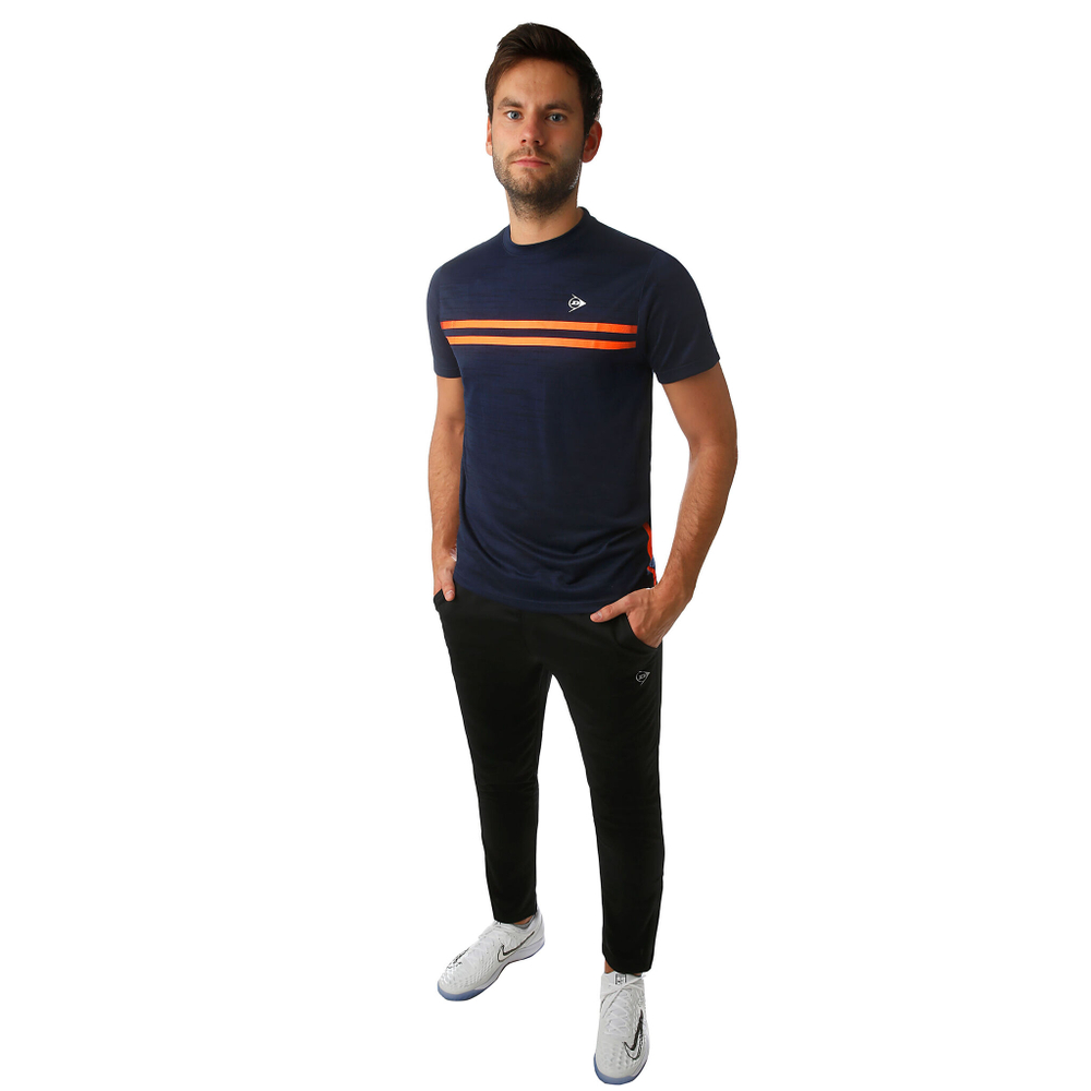 Мужские теннисные штаны Dunlop Knitted Training Pants Men - Black, White