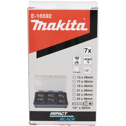 Набор ударных торцовых головок Impact Black Makita E-16592