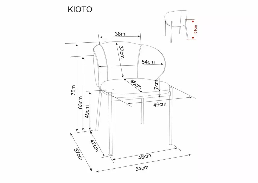 Стул SIGNAL KIOTO t.255 светло-бежевый/кашемир
