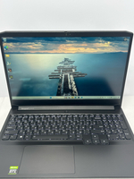 Ноутбук Lenovo IdeaPad Gaming 3 15ACH6 82K200H2RK 15.6"/AMD Ryzen 7 5800H/RAM 16 GB/SSD 512 GB/Nvidia RTX3050 4GB/1920x1080/IPS 120Hz/DOS/Подсветка кл-ры: LED/Черный. Состояние: Уценка/небольшие след. на матрице от клавиатуры/B1