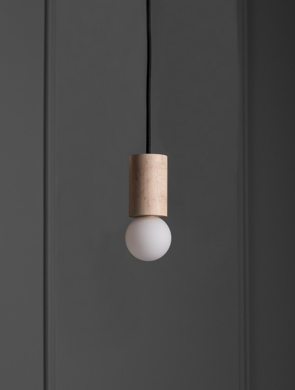 Wood Cylinder Pendant 04" by ALLIED MAKER