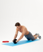 Ролик для пресса с мягким ходом STARFIT RL-104, черный/красный