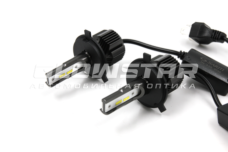 Светодиодные автолампы головного света E5/H4 с радиатором, 12V, 25W, 6000K