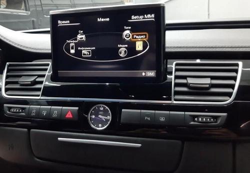 Магнитола для Audi A8 2010-2017 - Kuberg MRW-1801A выезжающий монитор 8.4" на Android 10, CarPlay, 4G SIM-слот