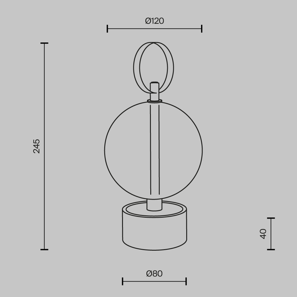 Аккумуляторный светильник Maytoni Double Moon MOD478RL-L3B3K