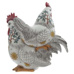GAEM Фигурка декоративная "Петух с курицей", L23 W11,5 H26 см