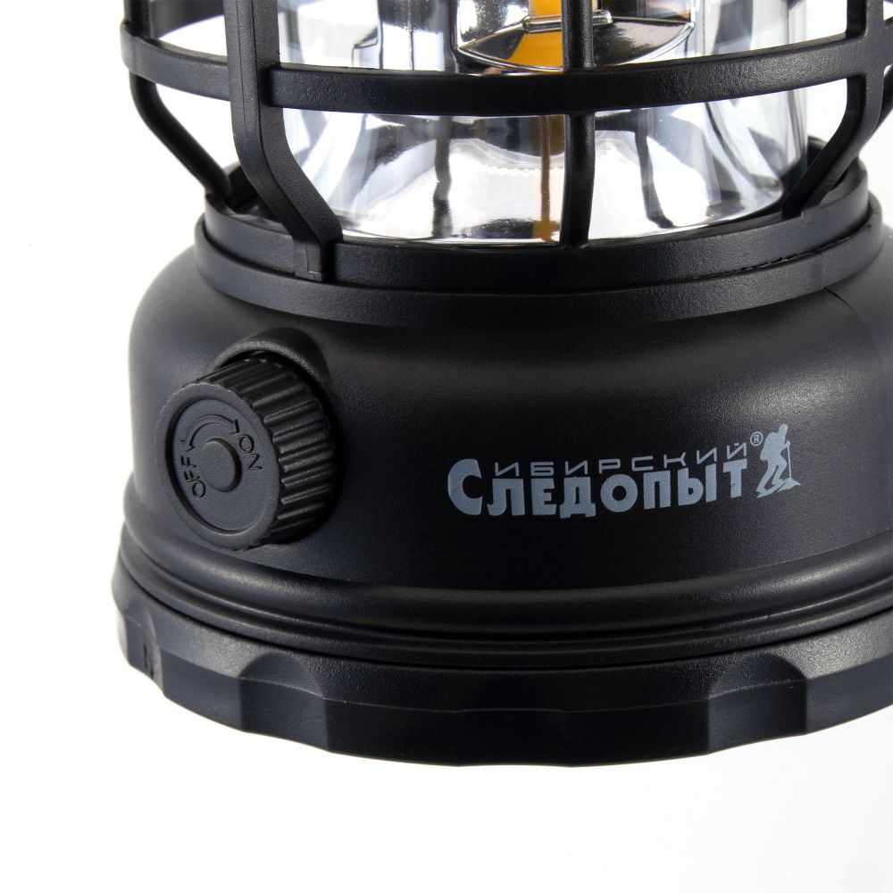 Фонарь кемпинговый "СИБИРСКИЙ СЛЕДОПЫТ-Ксенон", 3COB, аккум. 1х2200 mAh черный/60/