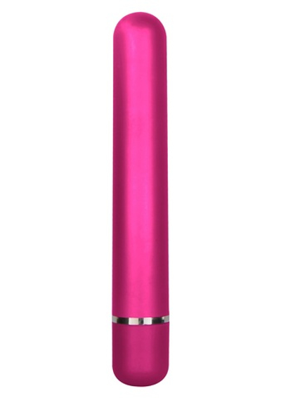 Ярко-розовый гладкий вибратор GYRATING VIBRATOR - 18 см. (Цвет: ярко-розовый)