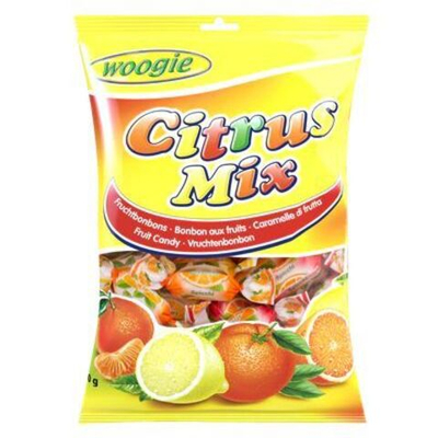 Конфеты Woogie Citrus Mix Цитрусовый микс (апельсин, мандарин, лимон) 250 г (из Финляндии)