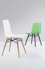 Стул пластиковый Papatya X-Treme-S Wox Beech Wood, натуральный, белый