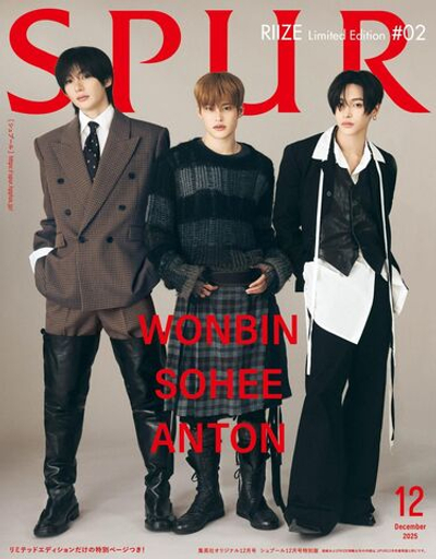 публикация SPUR (JAPAN) - 2025.12 Special Edition RIIZE WONBIN & SOHEE & ANTON