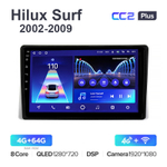 Teyes CC2 Plus 9"для Toyota Hilux Surf 2002-2009