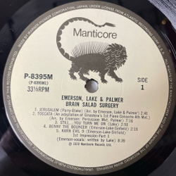 Винтажная виниловая пластинка LP Emerson, Lake and Palmer Brain Salad Surgery (Japan 1973) (Obi) Benny The Bouncer