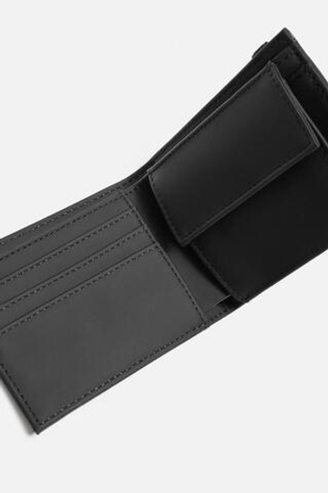 ZARA ПРОРЕЗИНЕННЫЙ КОШЕЛЕК, ЧЕРНЫЙ
