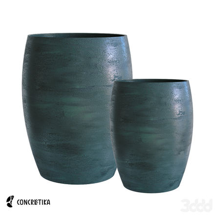 Кашпо OVAL OCEAN GREEN D30 H41