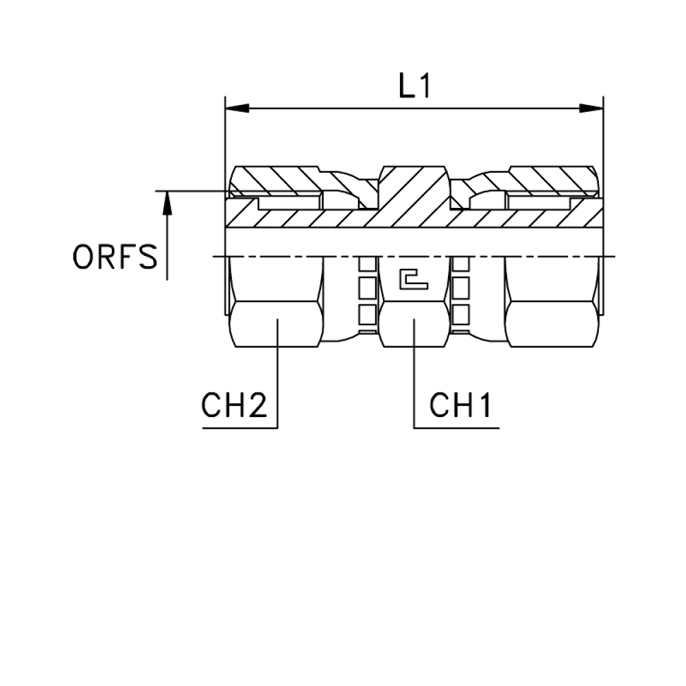 Соединение FH D32 ORFS 1.11/16 (обжатая гайка)
