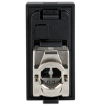 Розетка DEC RJ45 FTP кат.6,  1мод.,  черн. матовая (22.5х45мм)
