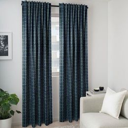Комплект штор IKEA SKOGSSVINGEL (СКОГССВИНГЕЛЬ), Сине-зеленый, 145х250 см, 2 шт