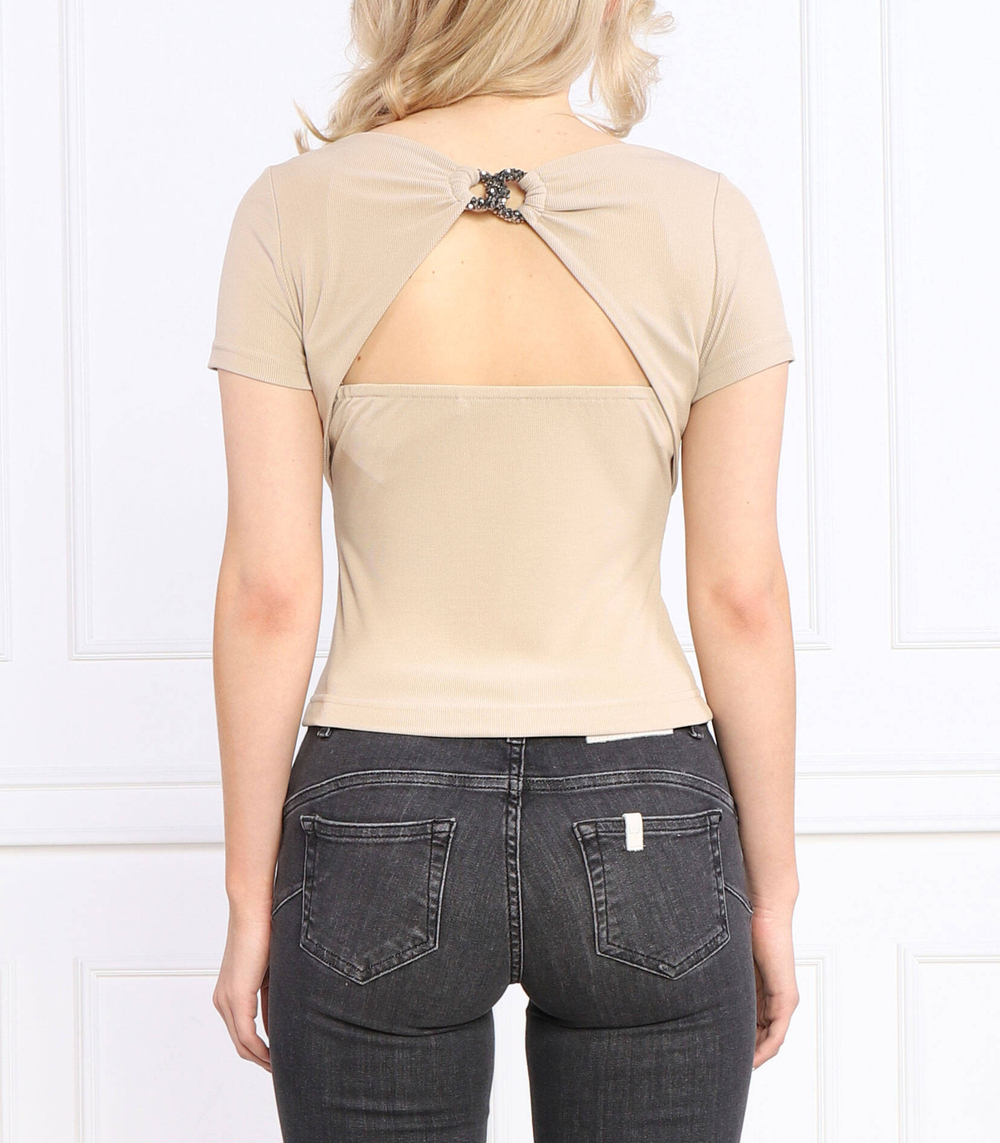 футболка cheryl jewel топ GUESS - бежевый(W3GP21 KAQL2)