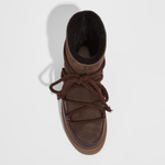 Высокие комбинированные кеды INUIKII Sneaker Classic Dark Brown на меху