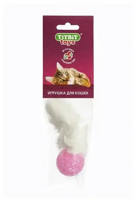 Игрушка TiTBiT для кошек, хвост кроличий