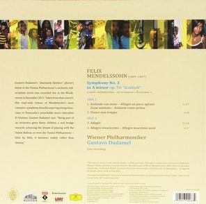 Felix Mendelssohn, Wiener Philharmoniker, Gustavo Dudamel / Symphony No. 3 Scottish (LP)