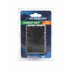 Набор бит ROSSVIK ST356, PH, PZ, SL, HEX, TT, TA, U, Y, 33 предмета