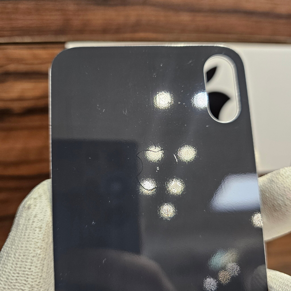 Крышка для iPhone X - задняя стеклянная панель "премиум качество" (белого цвета)