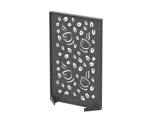 Перегородка с декором  "Кофе" 120х40х160