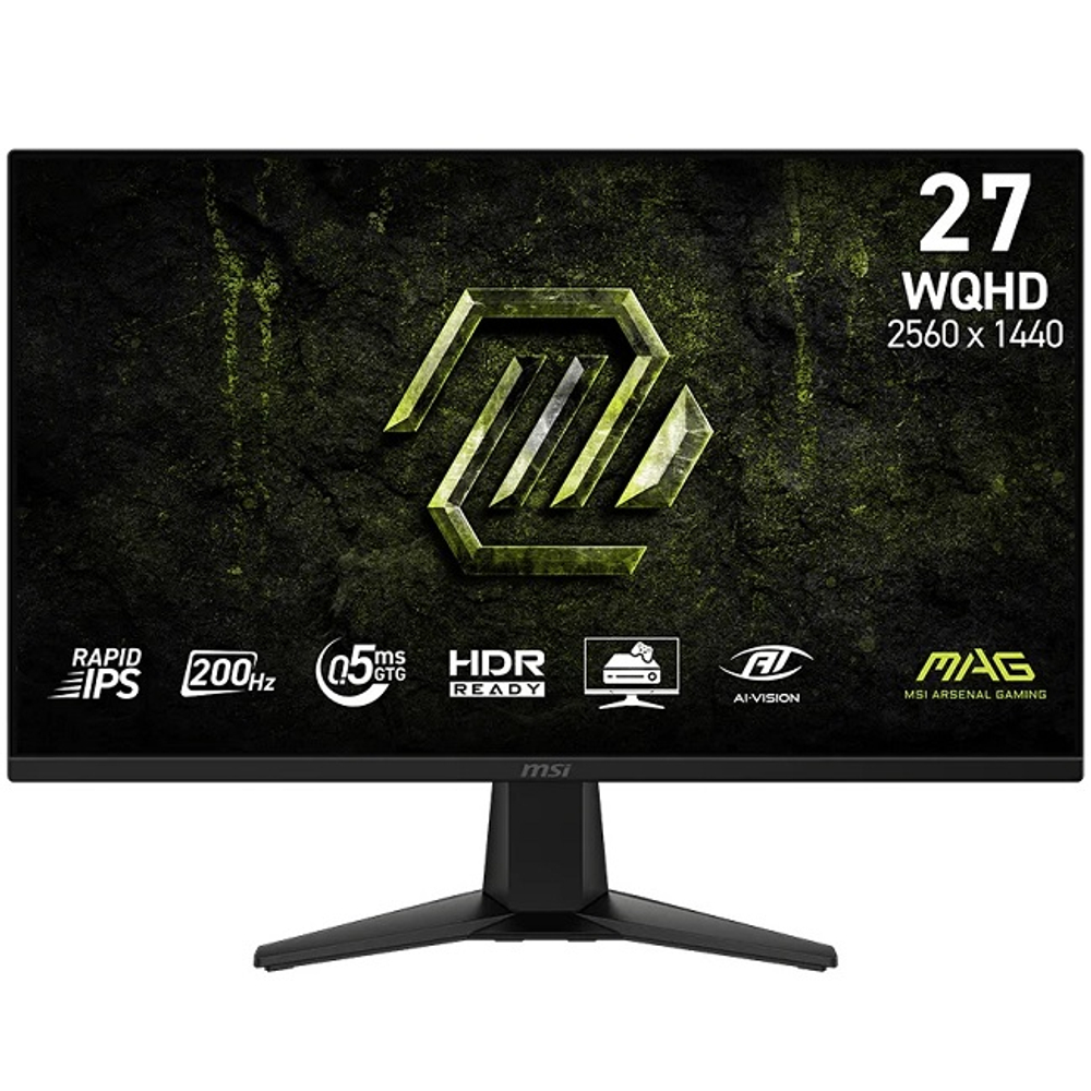 Монитор MSI TFT 27" MAG 275QF E20, 2560x1440, IPS, 200 Гц, 0.5 мс, 300 cd/m2, 120M:1, 178°, 2xHDMI, DP (9S6-3CAA1M-003)