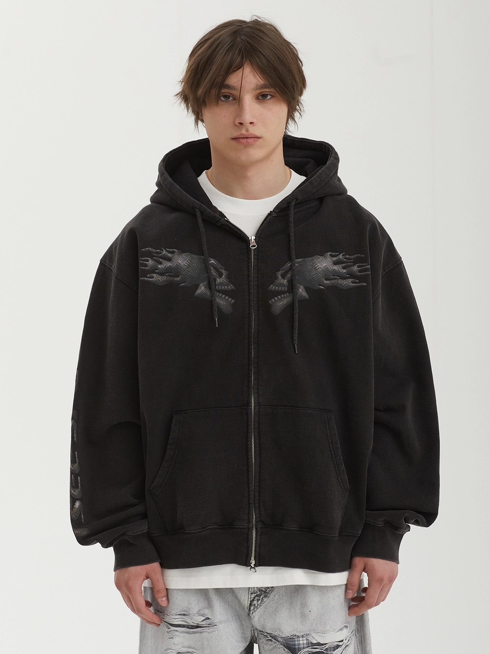 Худи Октябрь Speed Zip "Black"