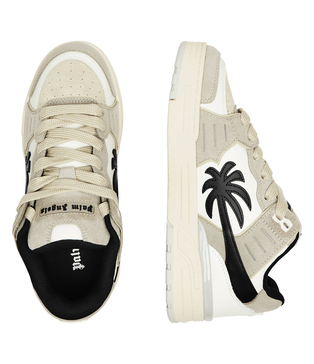 Кожаные кроссовки VENICE Palm Angels - серый(PMIA101F 24LEA002)
