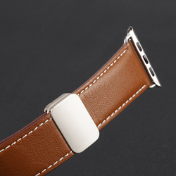 Ремешок из натуральной кожи коричневого цвета для смарт часов Apple Watch 38, 40, 41, 42мм, серия YA Series от Dux Ducis