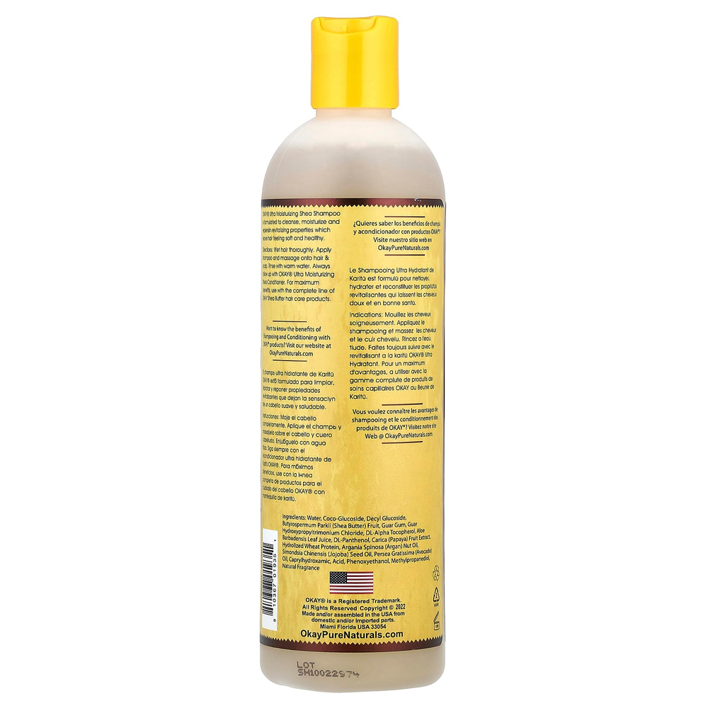 Okay Pure Naturals, Шампунь ши, ультраувлажнение, 355 мл (12 жидк. унц.)