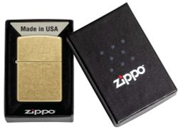 Зажигалка Zippo Classic с покрытием Street Brass золотистая (48267)