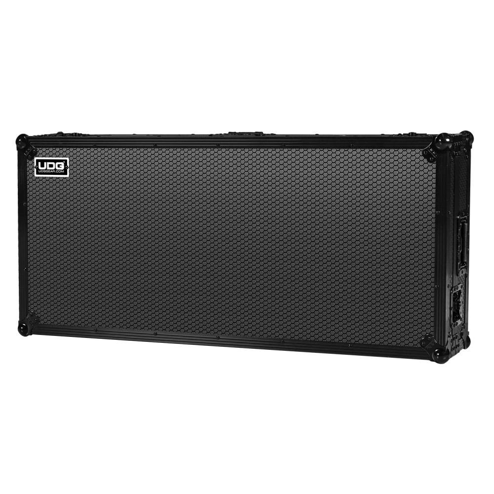 UDG Ultimate Flight Case Set AlphaTheta CDJ-3000X / Pioneer DJ DJM-A9 Black Plus (Laptop Shelf + Wheels)